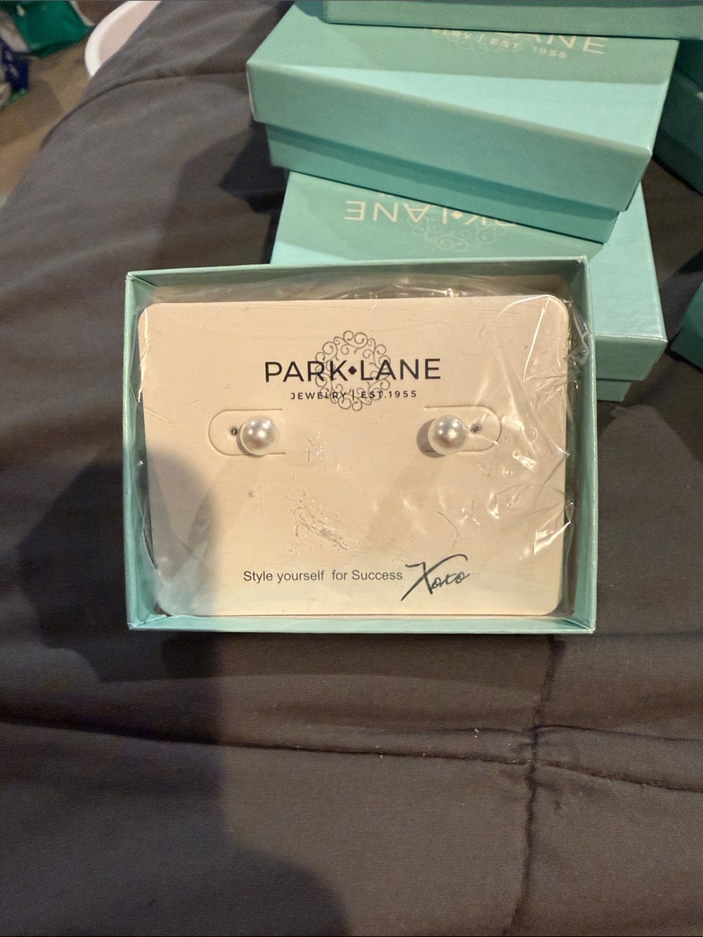Park Lane White Pearl Stud Earrings